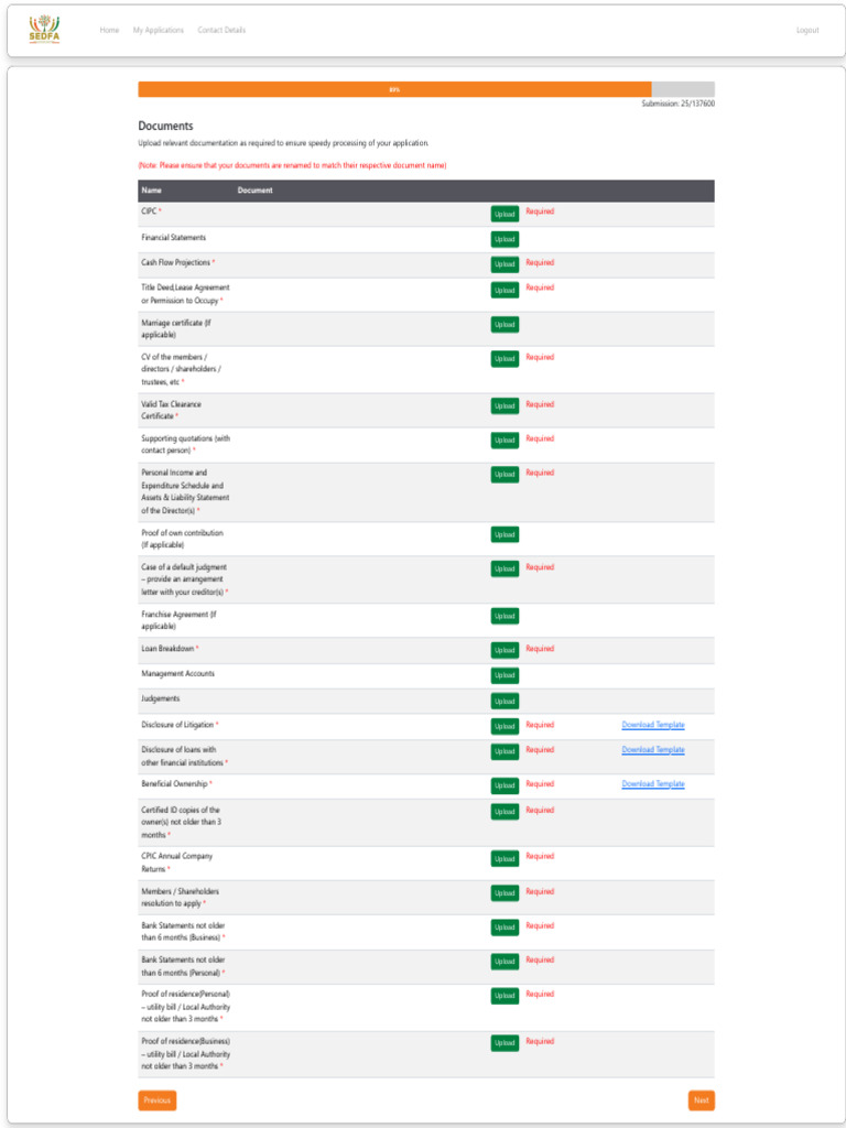 SEFA Online Portal Document Upload Guide | PDF | Private Law | Business