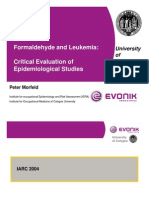 Formaldehyde and Leukemia by Peter Morfeld