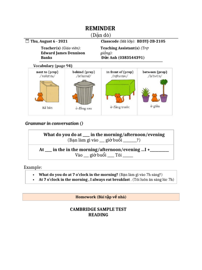 Reminder 3-8-2021 | PDF