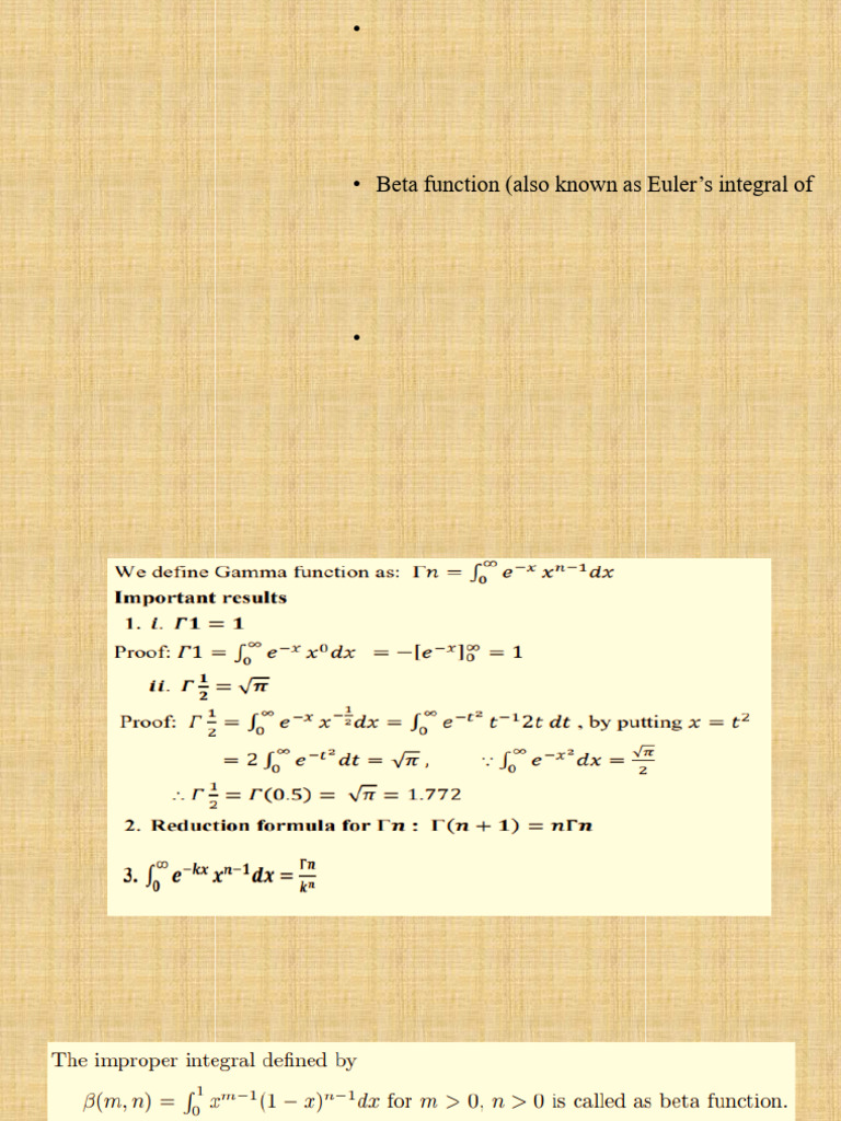 Gamma and Beta Functions Explained | PDF
