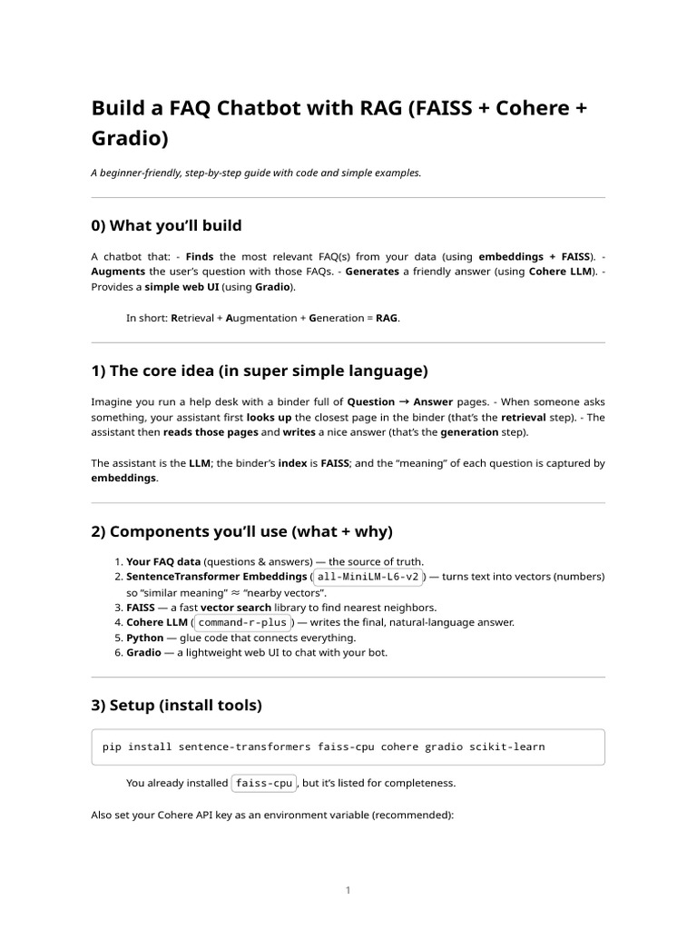 FAQ Chatbot Using RAG with Gradio | PDF | Software Engineering | Software