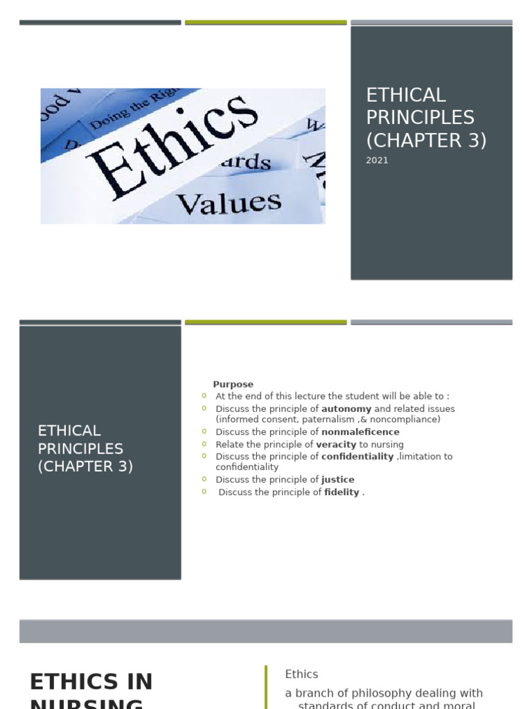 Key Ethical Principles in Nursing | PDF | Autonomy | Confidentiality