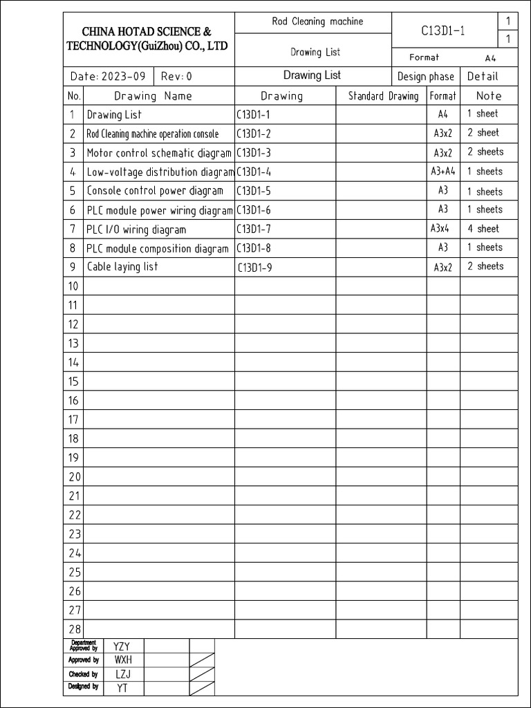 Drawing List | PDF