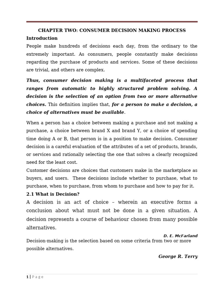 Understanding Consumer Decision Making | PDF | Decision Making | Risk