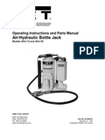 Air/Hydraulic Bottle Jack: Operating Instructions and Parts Manual