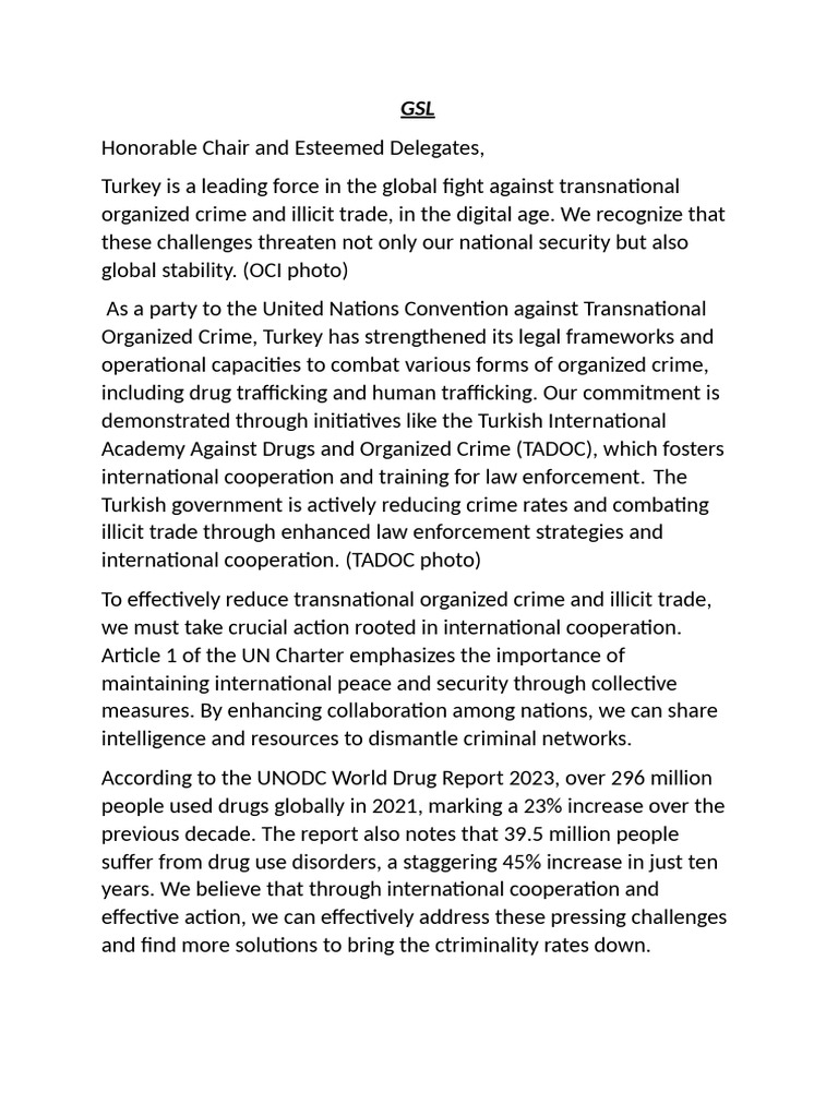 Turkey's Role in Combating Organized Crime | PDF | Transnational ...