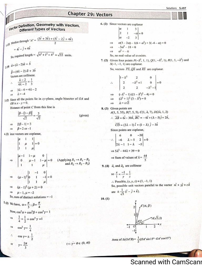 Vectors Jee Pyqs Sol | PDF