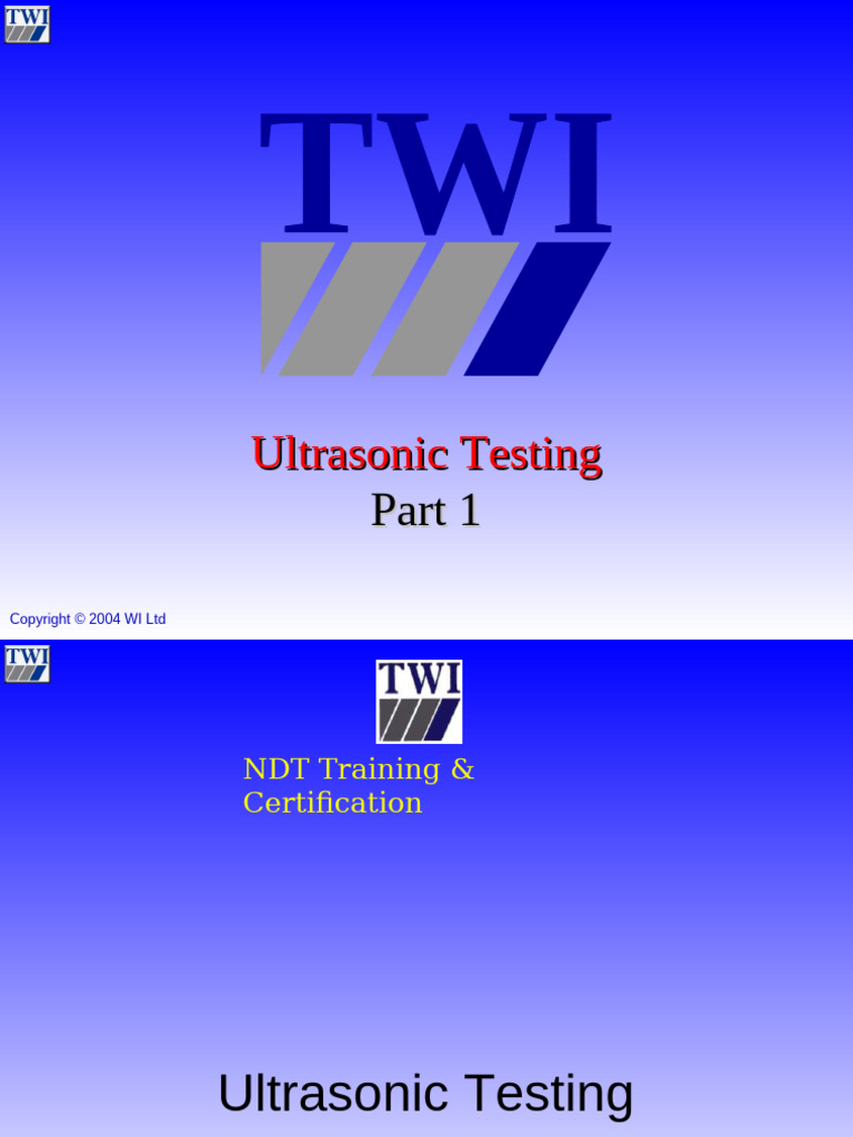 Ultrasonic Testing Training Course | PDF | Hertz | Sound