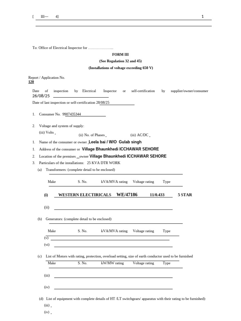 Electrical Installation Inspection Report | PDF | Insulator ...
