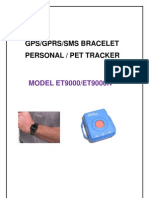 Gps/Gprs/Sms Bracelet Personal / Pet Tracker: MODEL ET9000/ET9000N