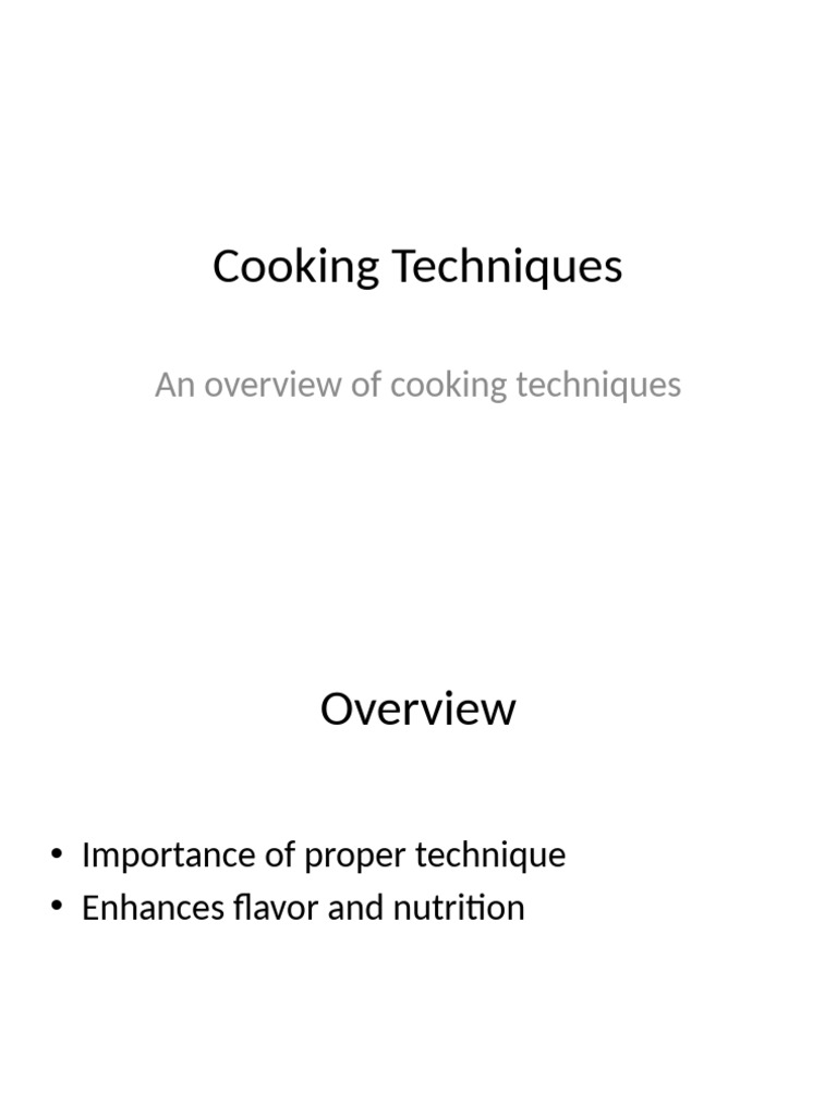 Essential Cooking Techniques Guide | PDF