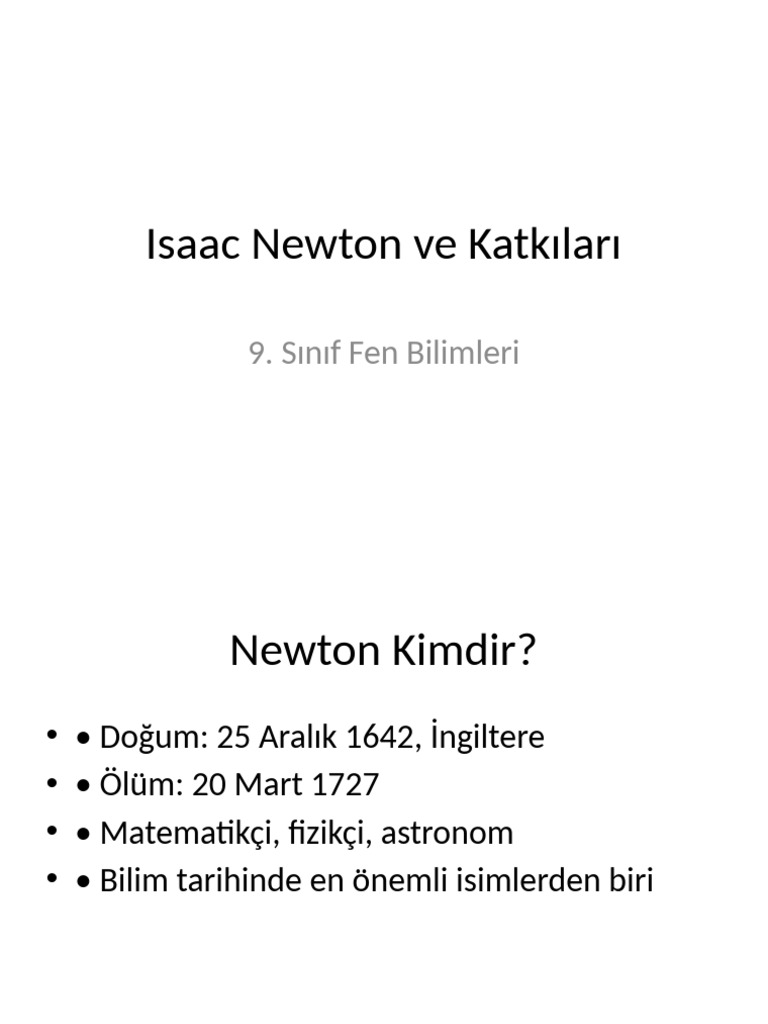 Newton Slayt 9sinif Pdf