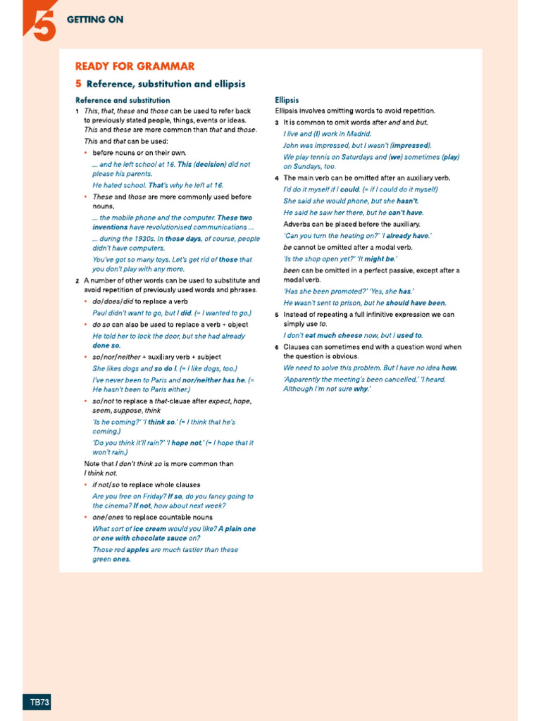Reference, Ellipsis and Substitution | PDF