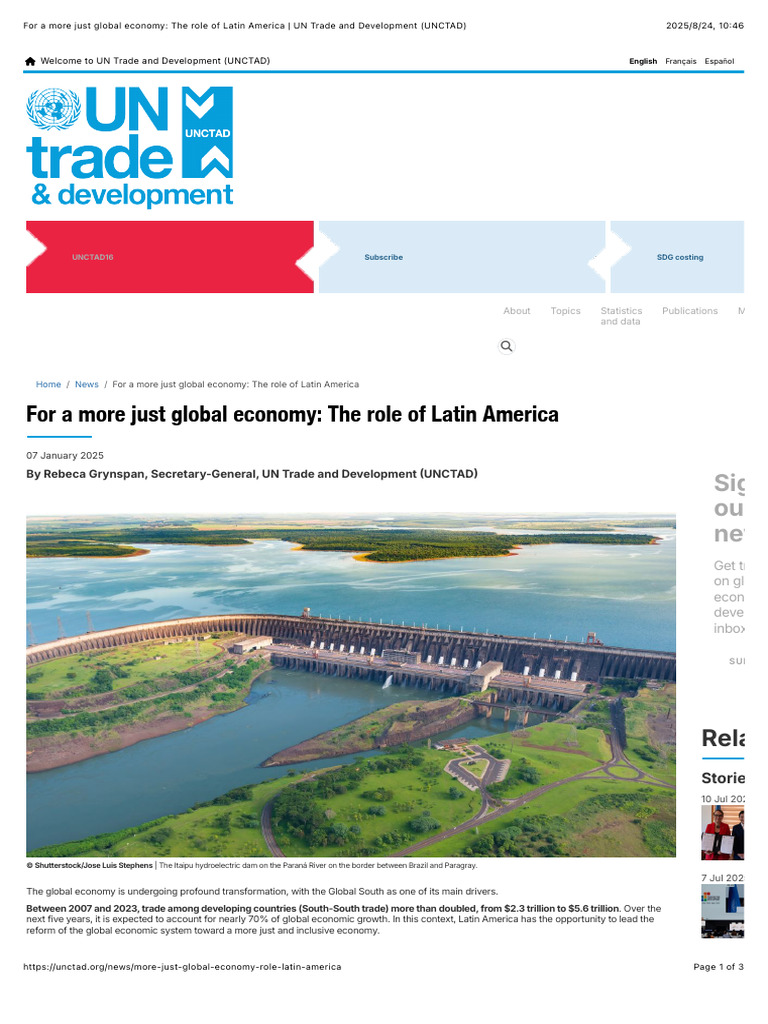 Latin America's Role in Global Economy | PDF | Latin America | Economic ...
