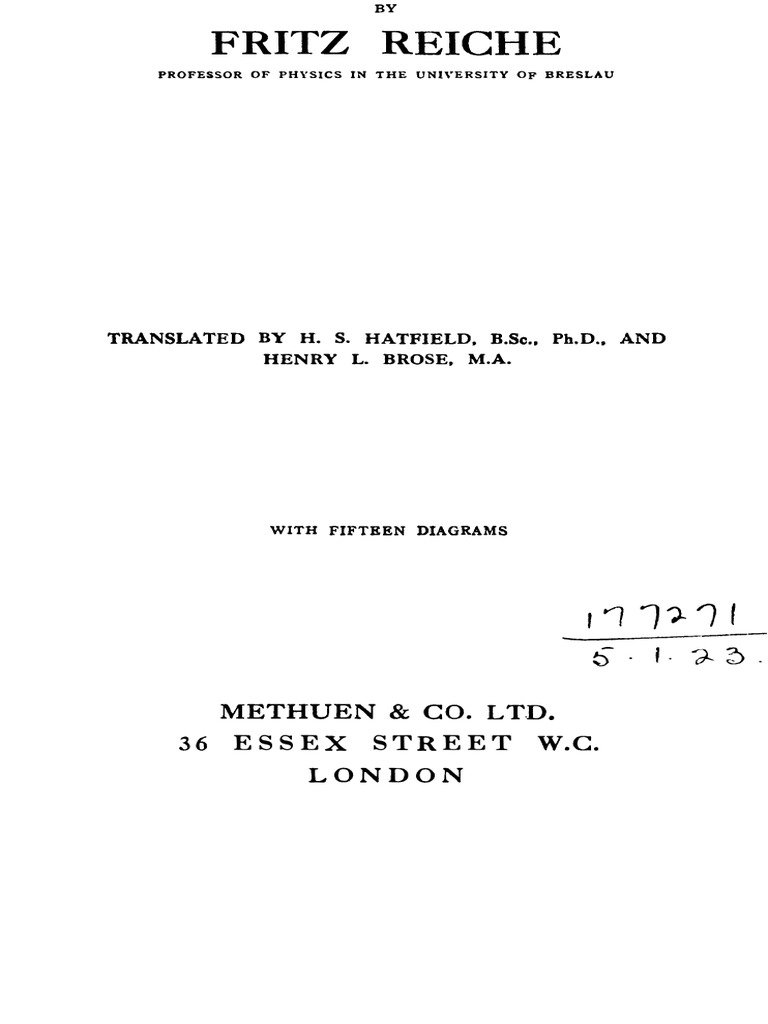 The Quantum Theory | PDF | Electrical Phenomena | Condensed Matter Physics