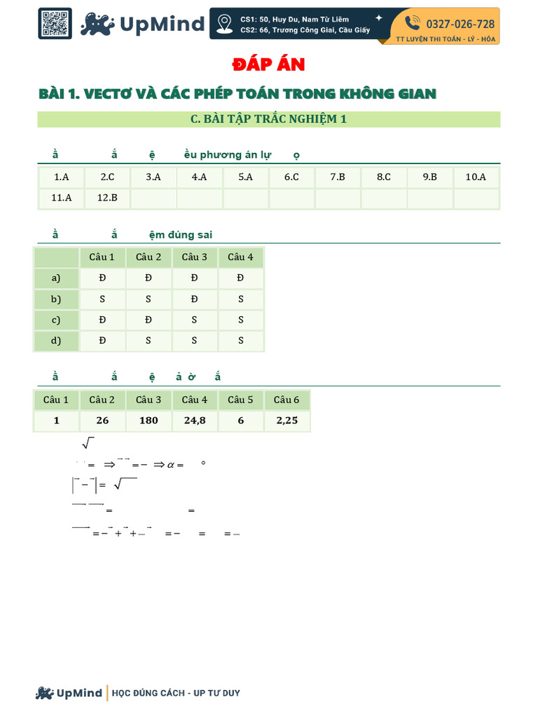 Dap An | PDF