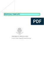 P Ropo Sal Template: Departmentofcomputer Science Forman Christian College (A Chartered University)