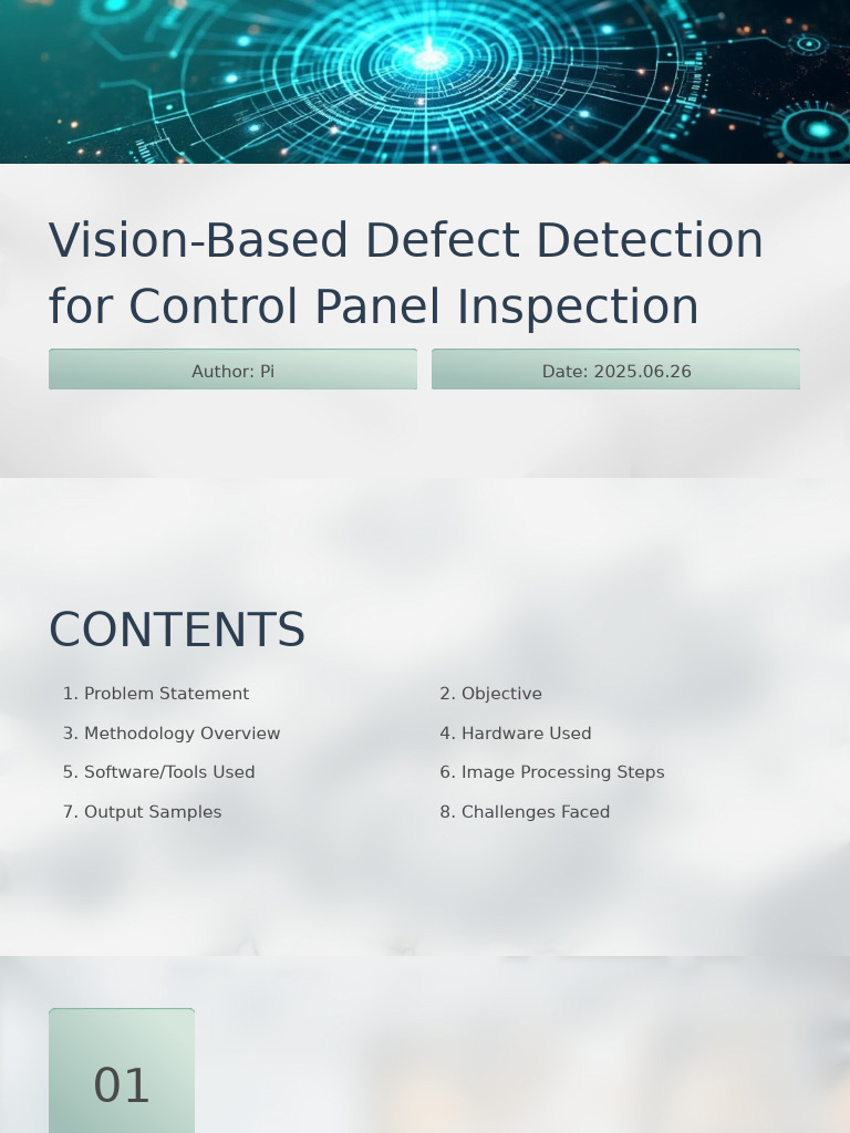 Vision-Based Defect Detection System | PDF | Camera | Computer Graphics