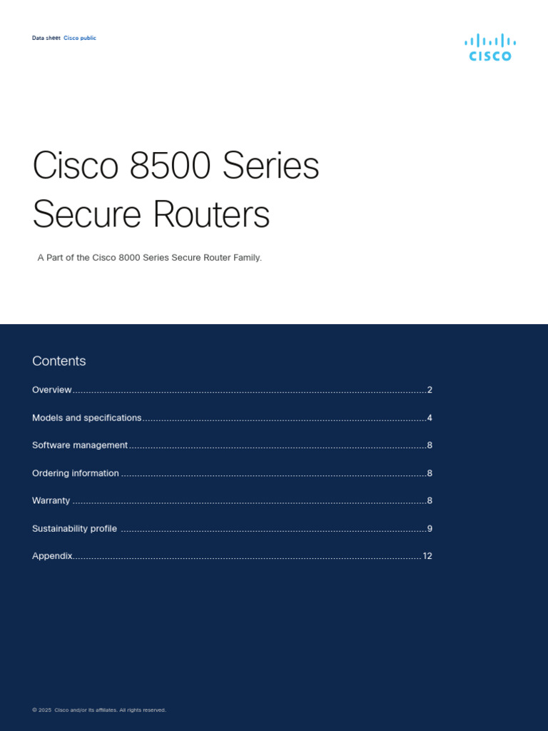8500 Series Secure Routers Ds | PDF | Recycling | Router (Computing)