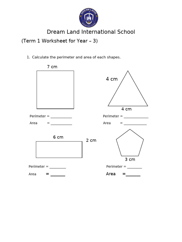 Term 1 Year 3 WS | PDF