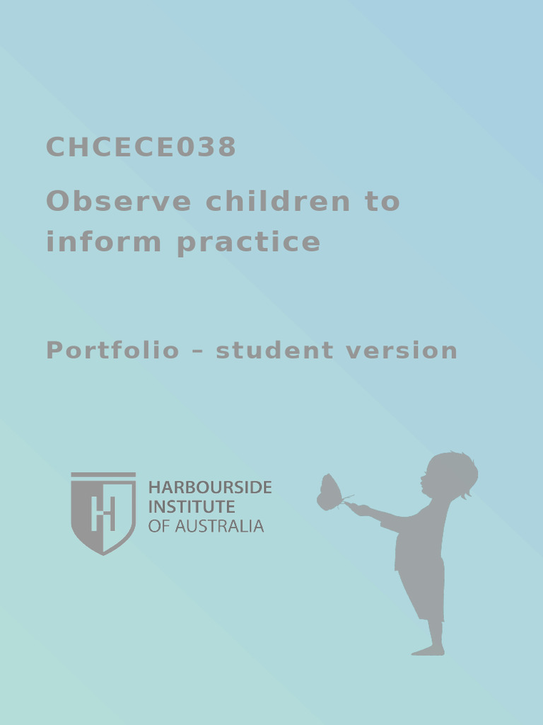 CHCECE038 Child Observation Portfolio | PDF | Information | Early ...