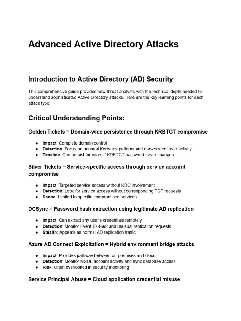 Understanding Active Directory Attacks | PDF | Password | Computer ...