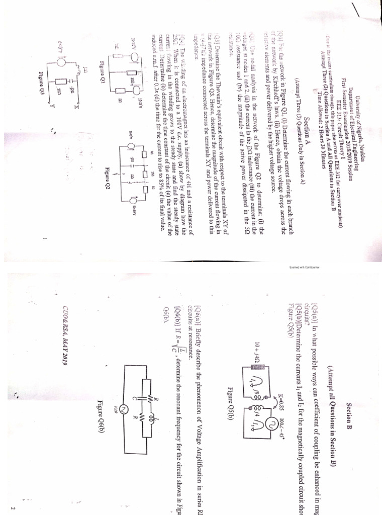 EEE 313 Past Questions | PDF