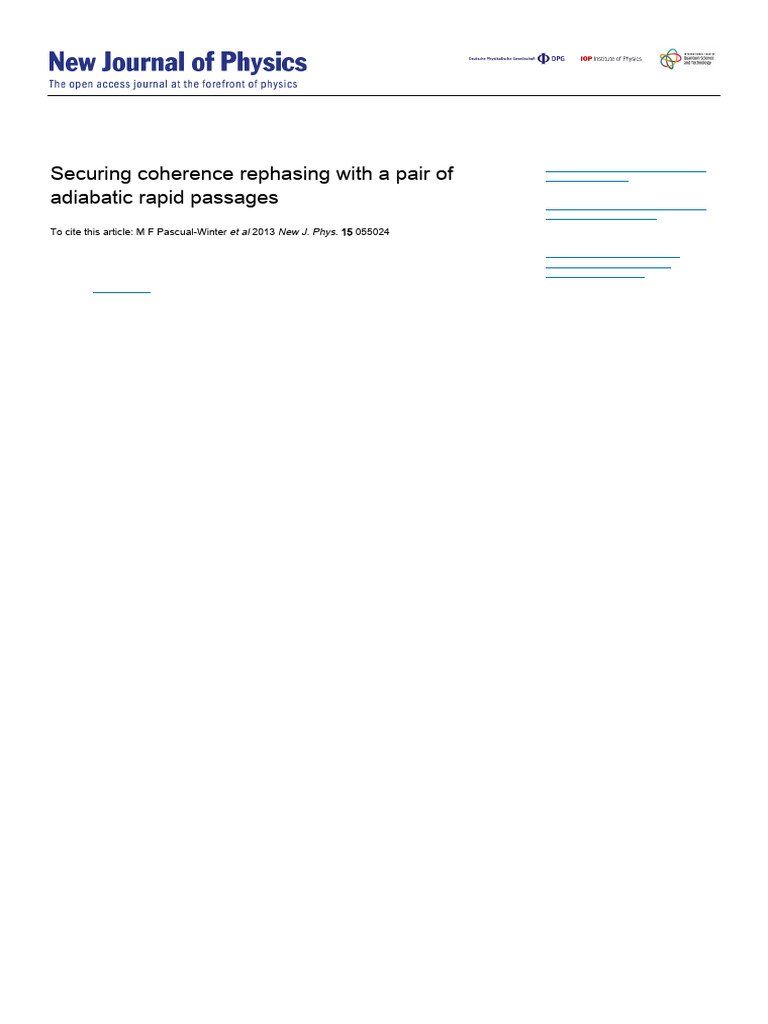 Securing Coherence Rephasing With A Pair of Adiabatic Rapid Passages ...