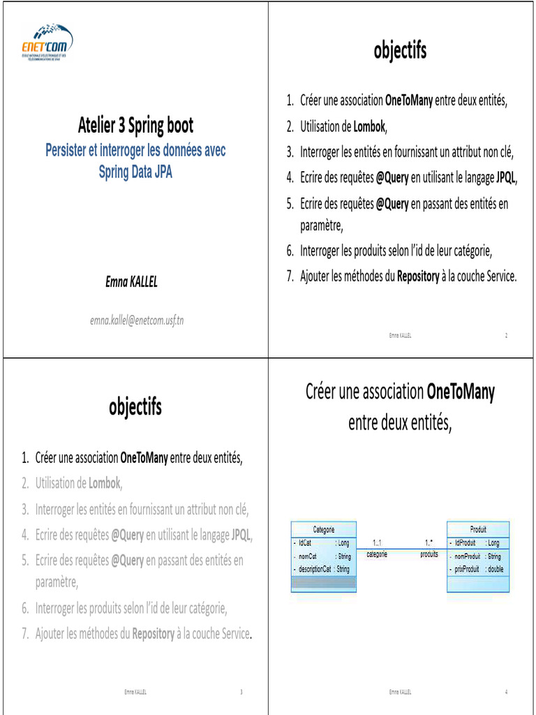 Atelier 3 Spring Boot | PDF | Interface (Informatique) | Ingénierie ...