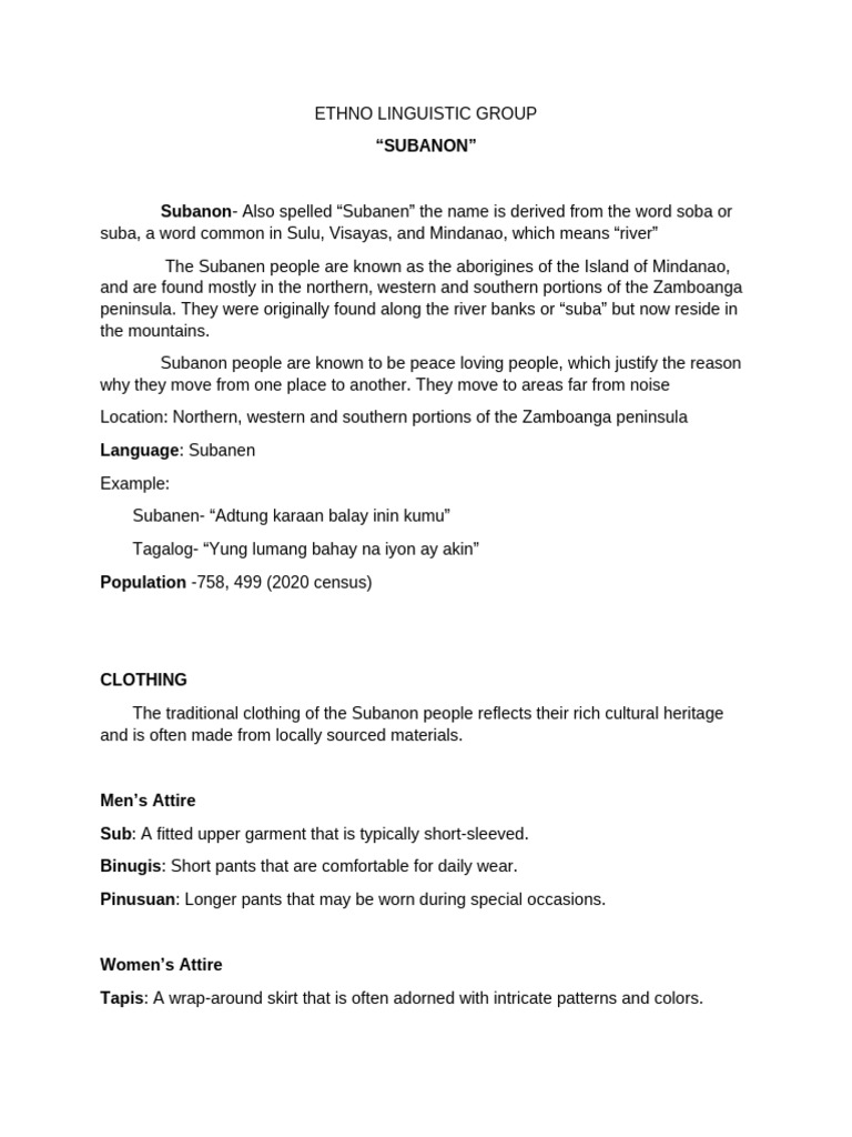Subanen Cultural Practices and Rituals | PDF | Funeral | Wedding