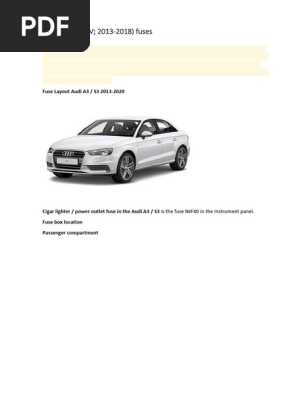 cigarette lighter fuse audi a3 not working. - (8P) Forum Audi A3/S3 Fuse Box Diagrams