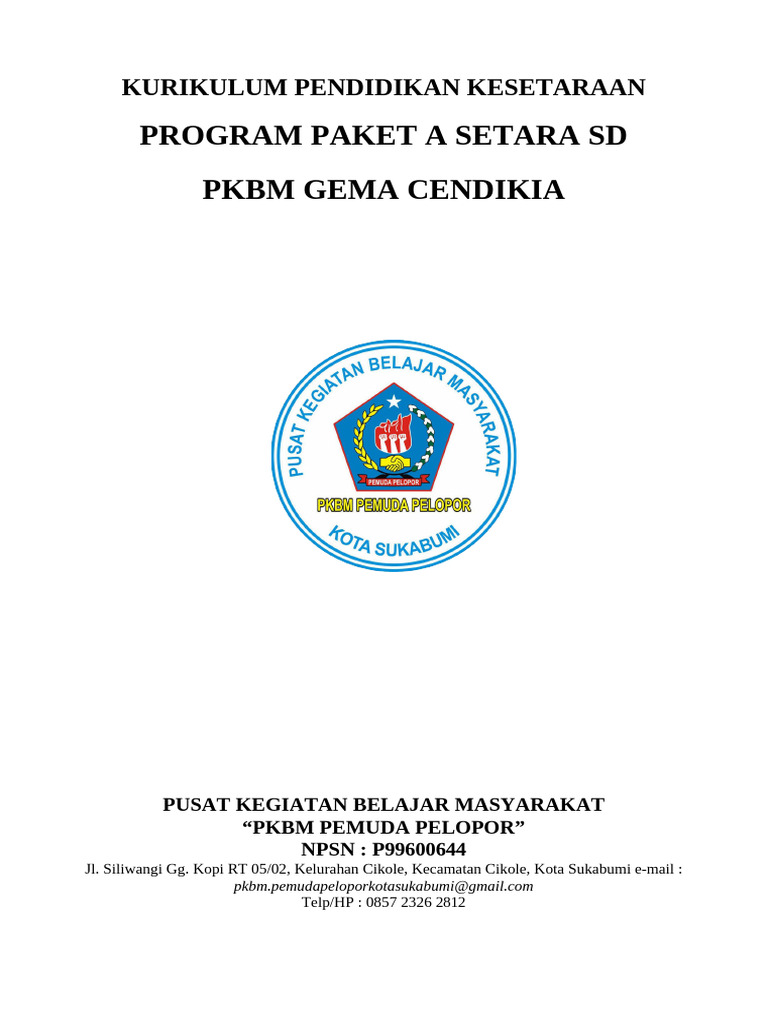Kurikulum Paket A Pendidikan Kesetaraan | PDF