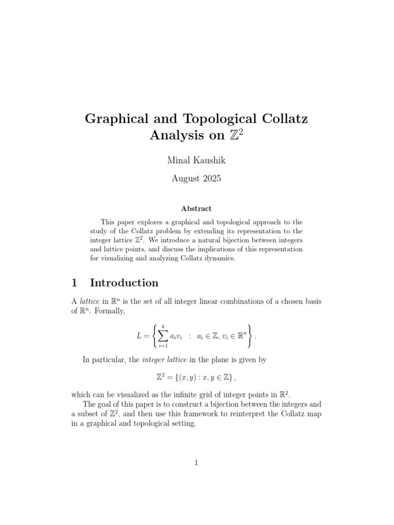 Topological Collatz Analysis on Z2 | PDF | Topology | Vertex (Graph Theory)