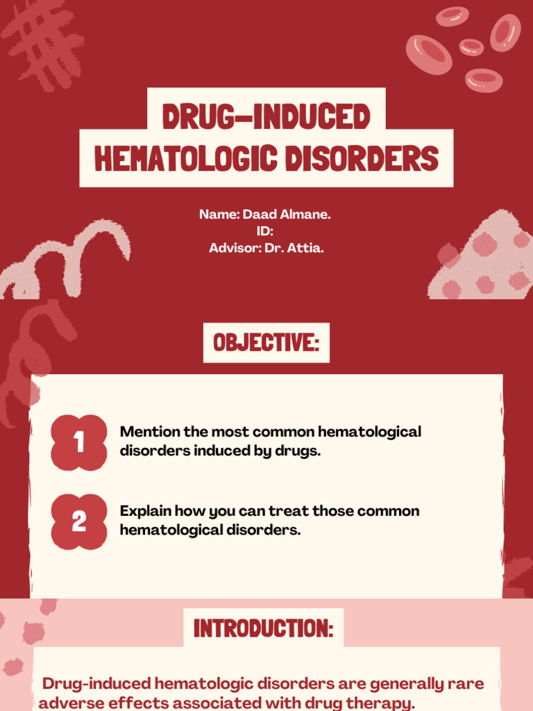 Drug-Induced Hematologic Disorders | PDF | Platelet | Bleeding