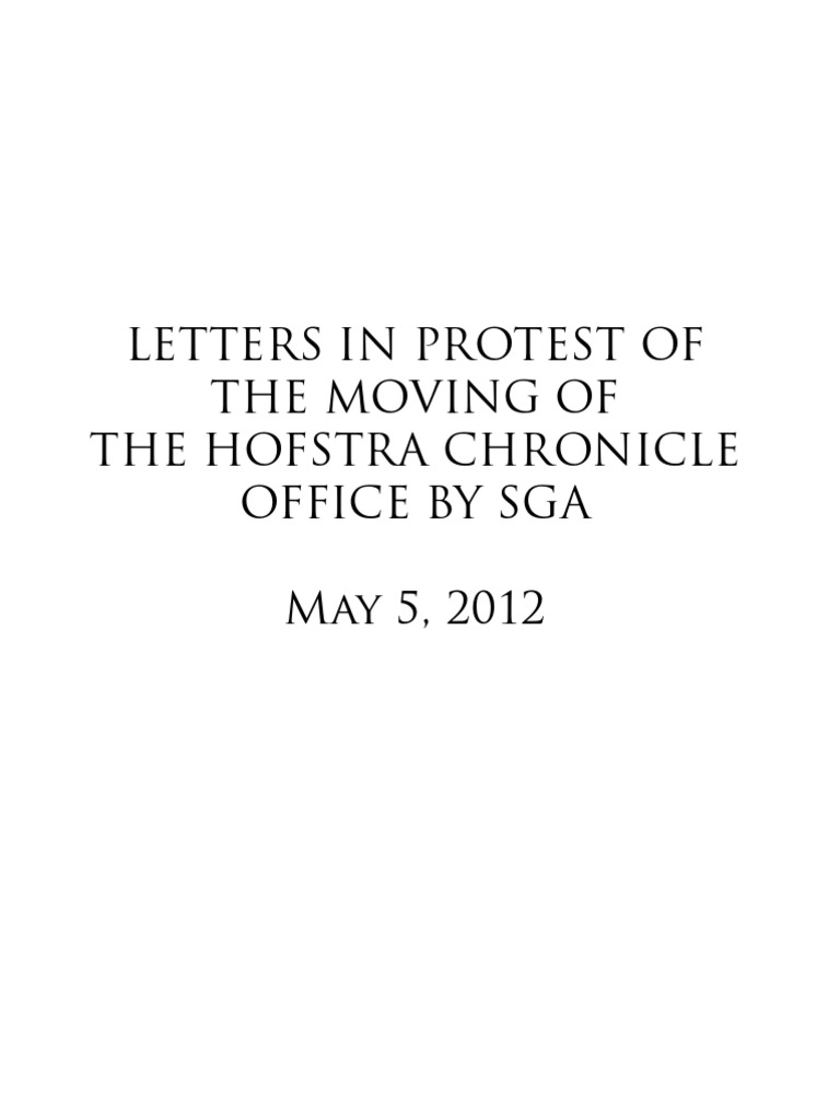 Chronicle Protest Letters | PDF | Students' Union | Newspapers