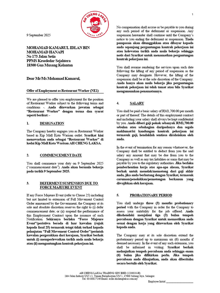 Mohamad Kamarul Idlan Bin Mohamad Hanapi-Signed | PDF