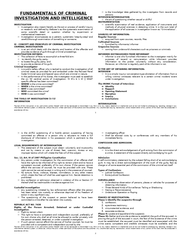 Criminal Investigation Principles Explained | PDF | Crime Scene ...