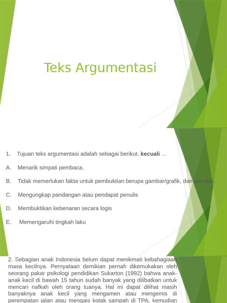 Ciri dan Struktur Teks Argumentasi | PDF