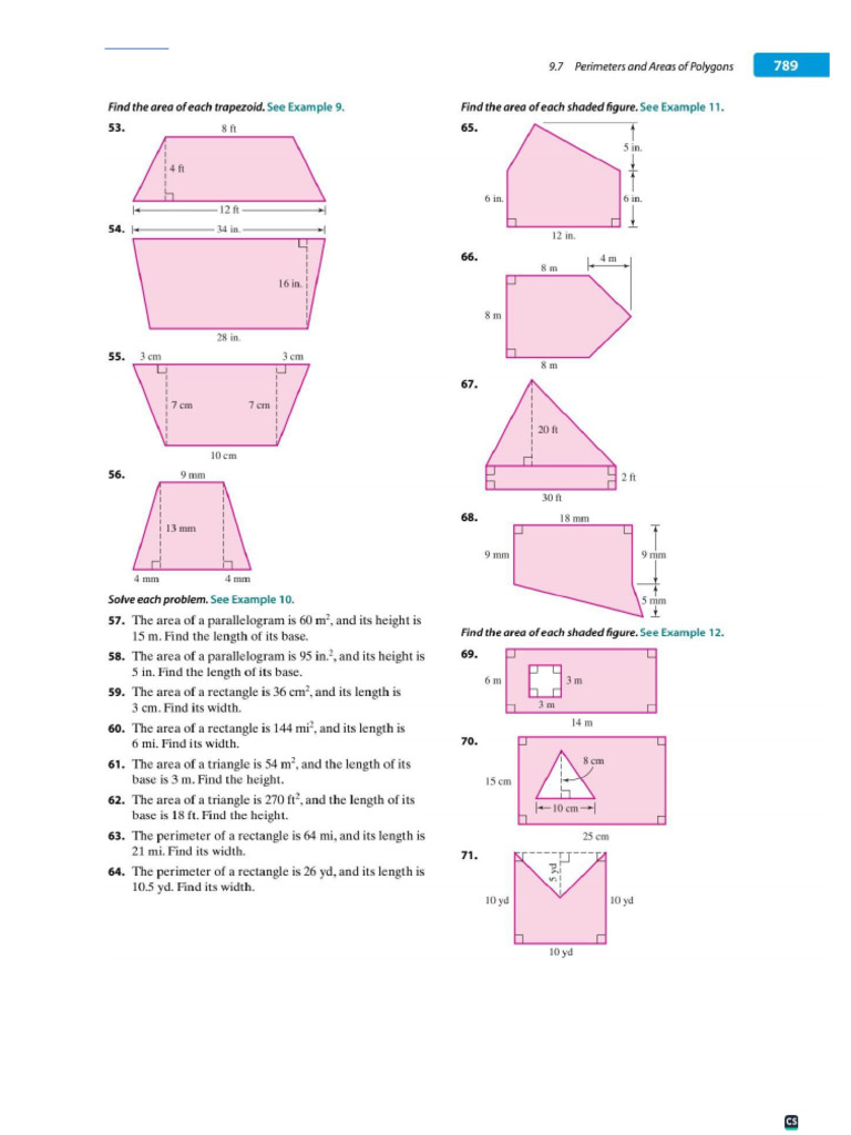 Perimeters and Areas of Polygons Guide | PDF