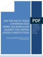 The Facts Texas Governor Rick Perry Led Rebellion Against The United States Constitution