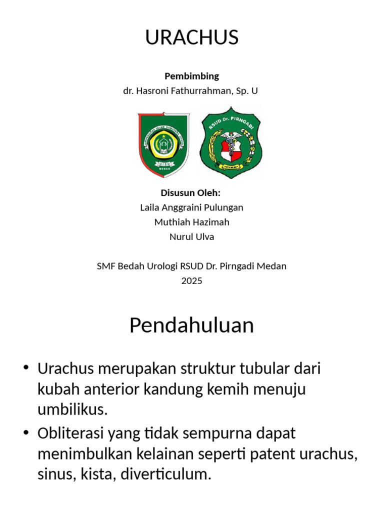Kelainan Urachus: Diagnosis dan Tatalaksana | PDF
