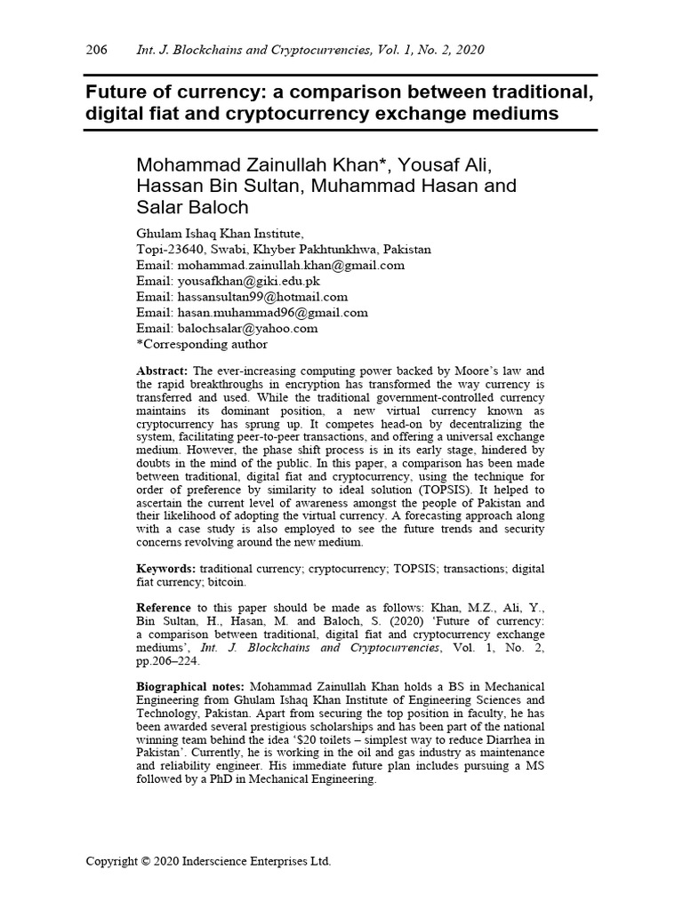 Future of Currency A Comparison Between | PDF | Cryptocurrency | Bitcoin