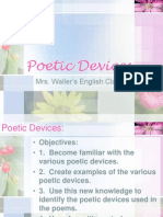 Poetic Devices: Mrs. Waller's English Class