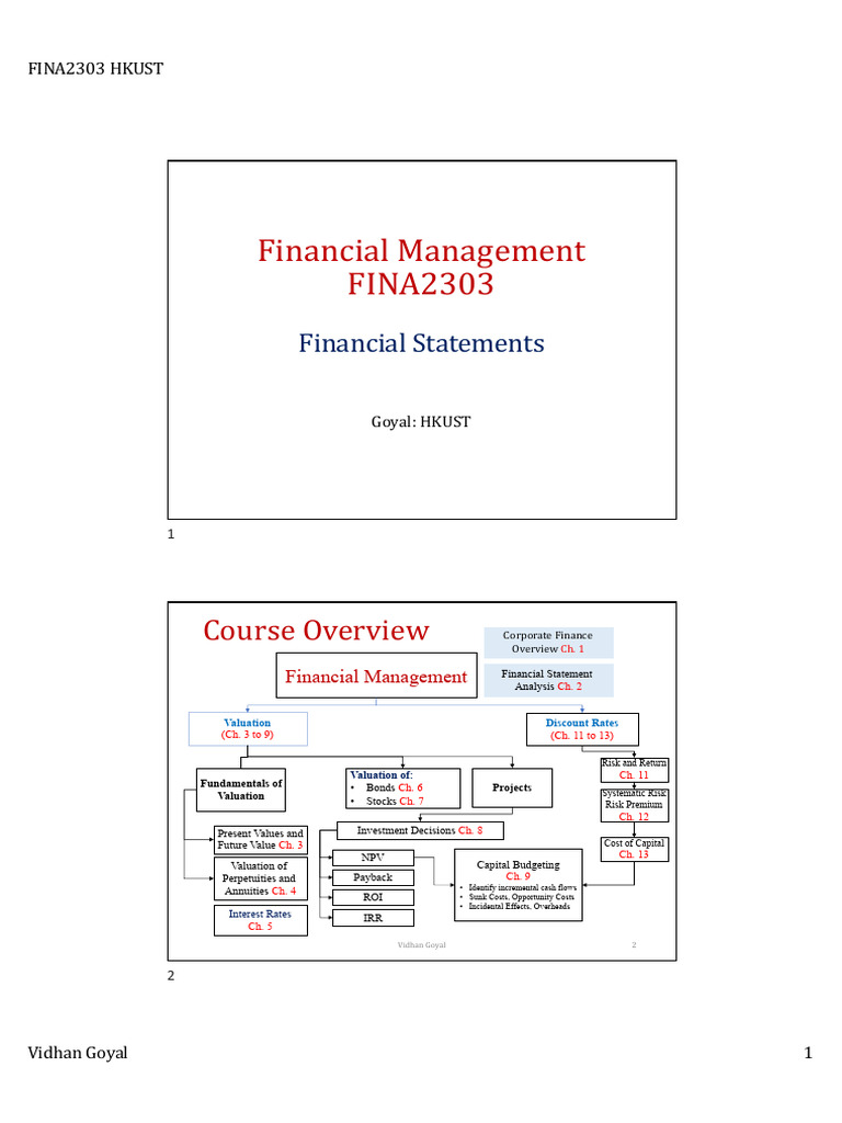 Financial Management Course Overview | PDF | Equity (Finance) | Balance ...