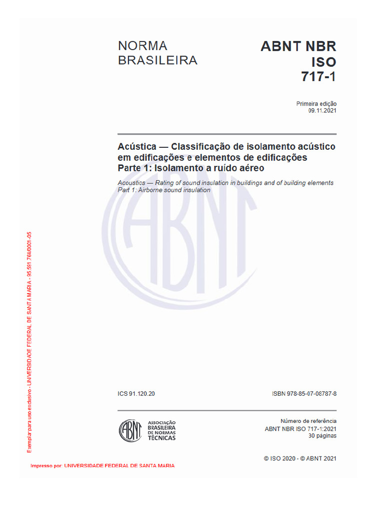 NBR ISO 717 - Parte 1 | PDF