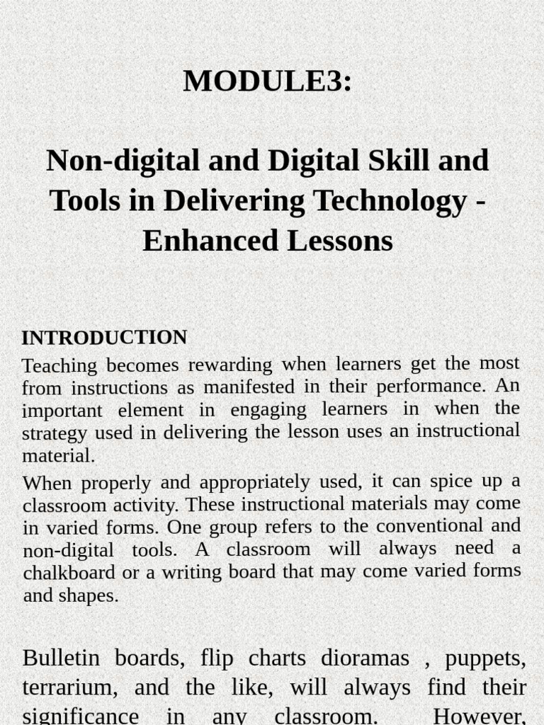 MODULE3 | PDF | Learning | Teachers