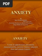 Anxiety: by Dr. Inam Rasool Associate Professor & Head of Psychiatry, Baqai Medical University