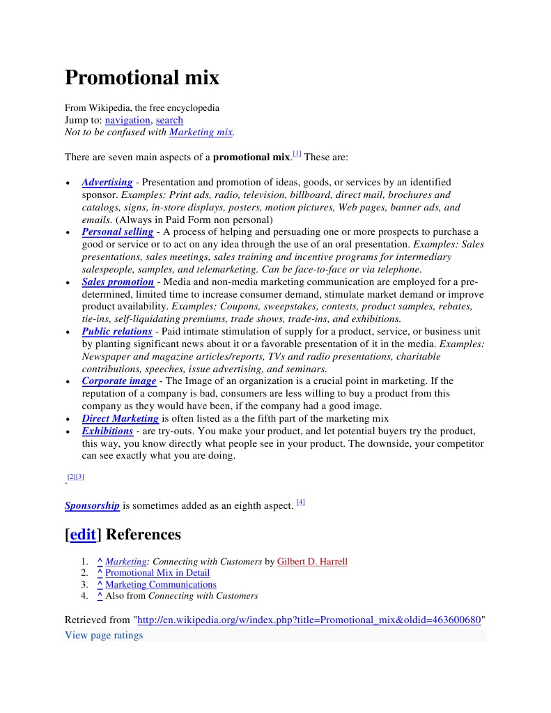 Promotional Mix: References | PDF | Direct Marketing | Advertising