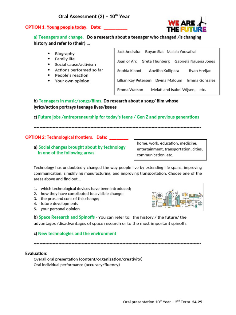 10th Year Oral Assessment Topics | PDF