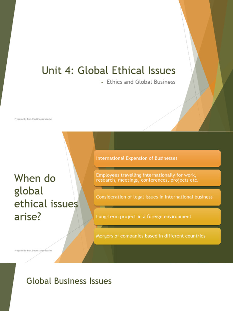 Global Ethical Issues in Business | PDF | Audit | Corruption